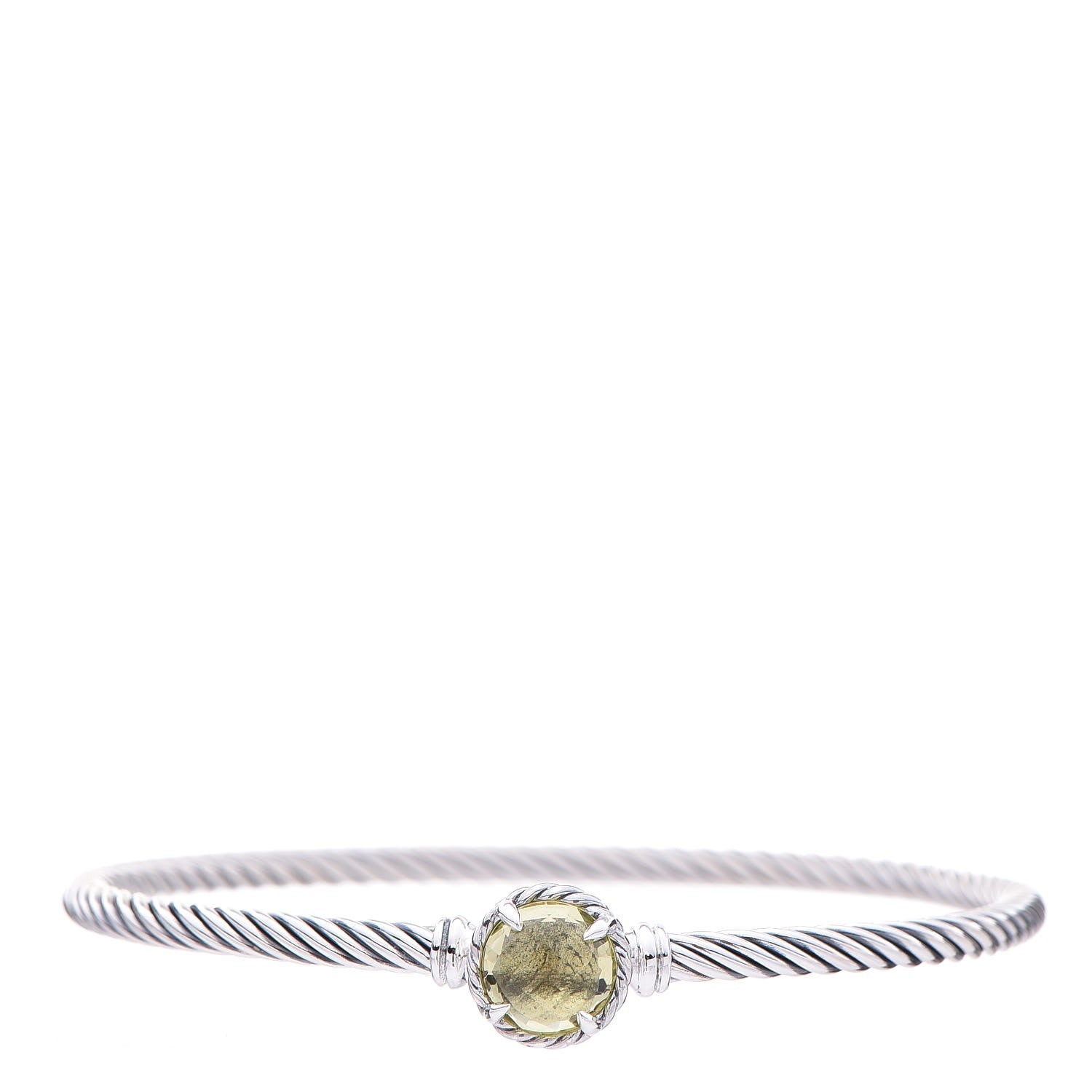 David Yurman Sterling Silver Lemon Citrine 3mm Chatelaine Bracelet 1 of 3