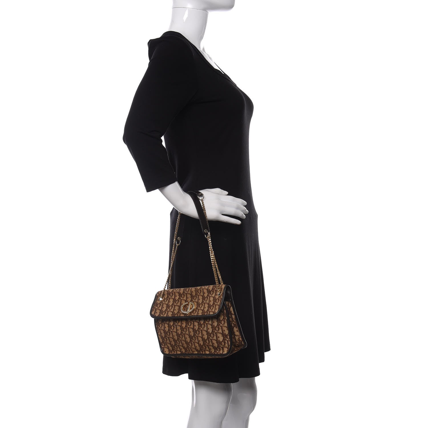 Christian Dior Monogram Shoulder Bag Brown 2 of 9