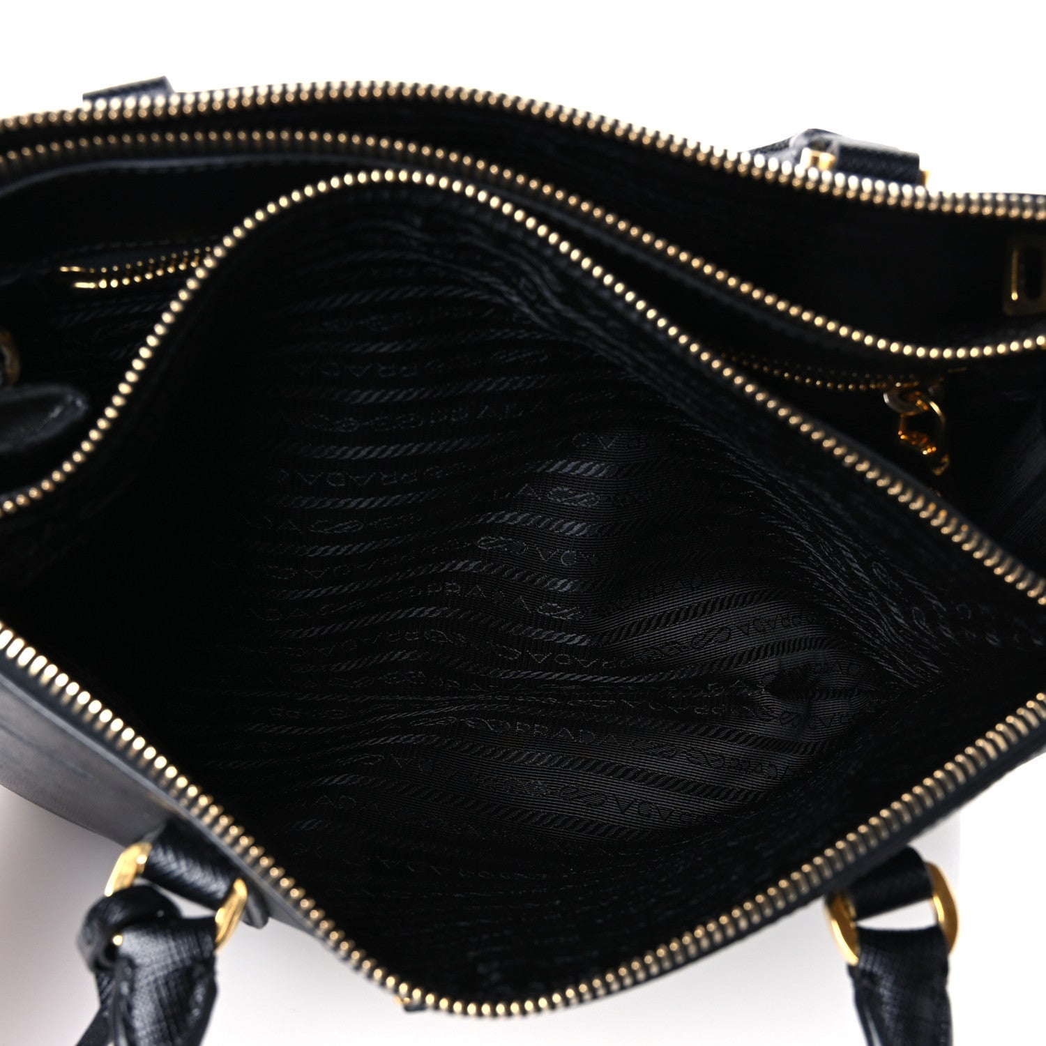 Prada Saffiano Small Galleria Double Zip Tote Black 7 of 13