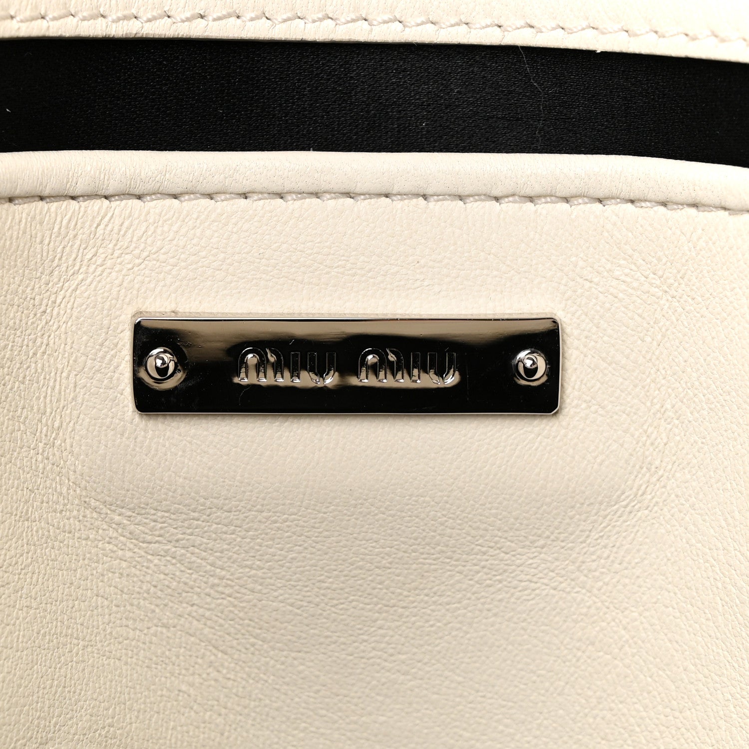 Miu Miu Nappa Matelasse Crystal Flap Clutch White 6 of 10
