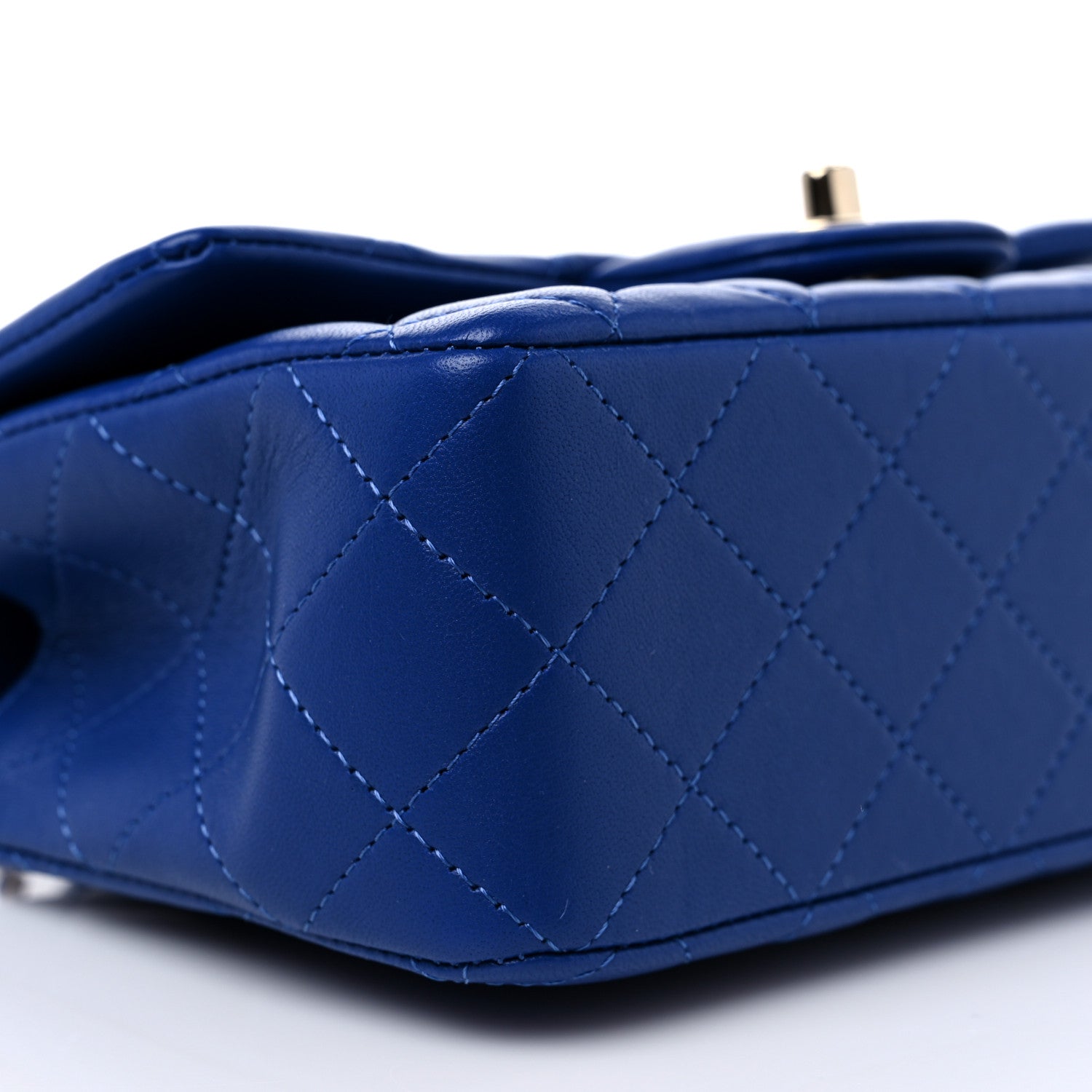 Chanel Lambskin Quilted Mini Top Handle Rectangular Flap Blue 8 of 10