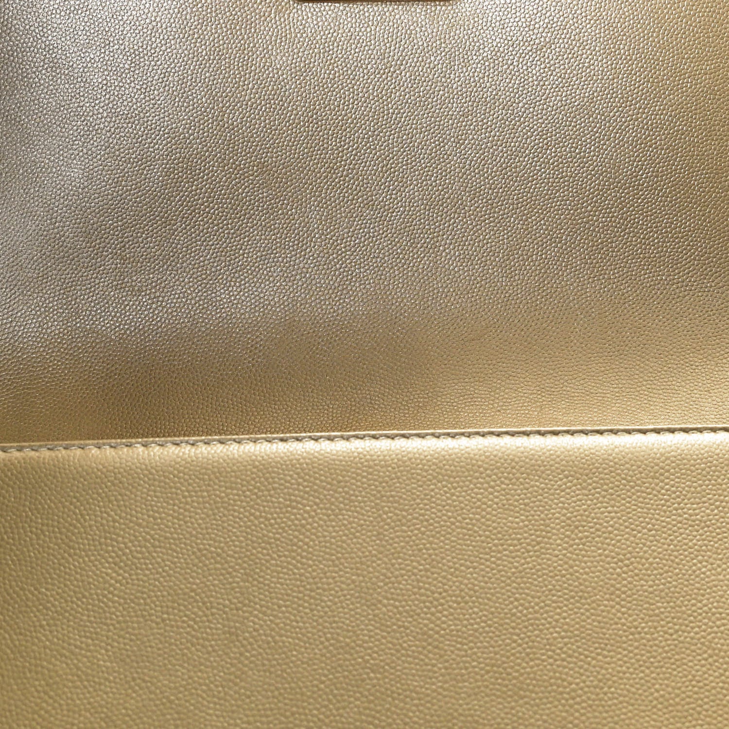 Chanel Metallic Caviar Quilted Medium Boy Flap Light Gold 10 of 10