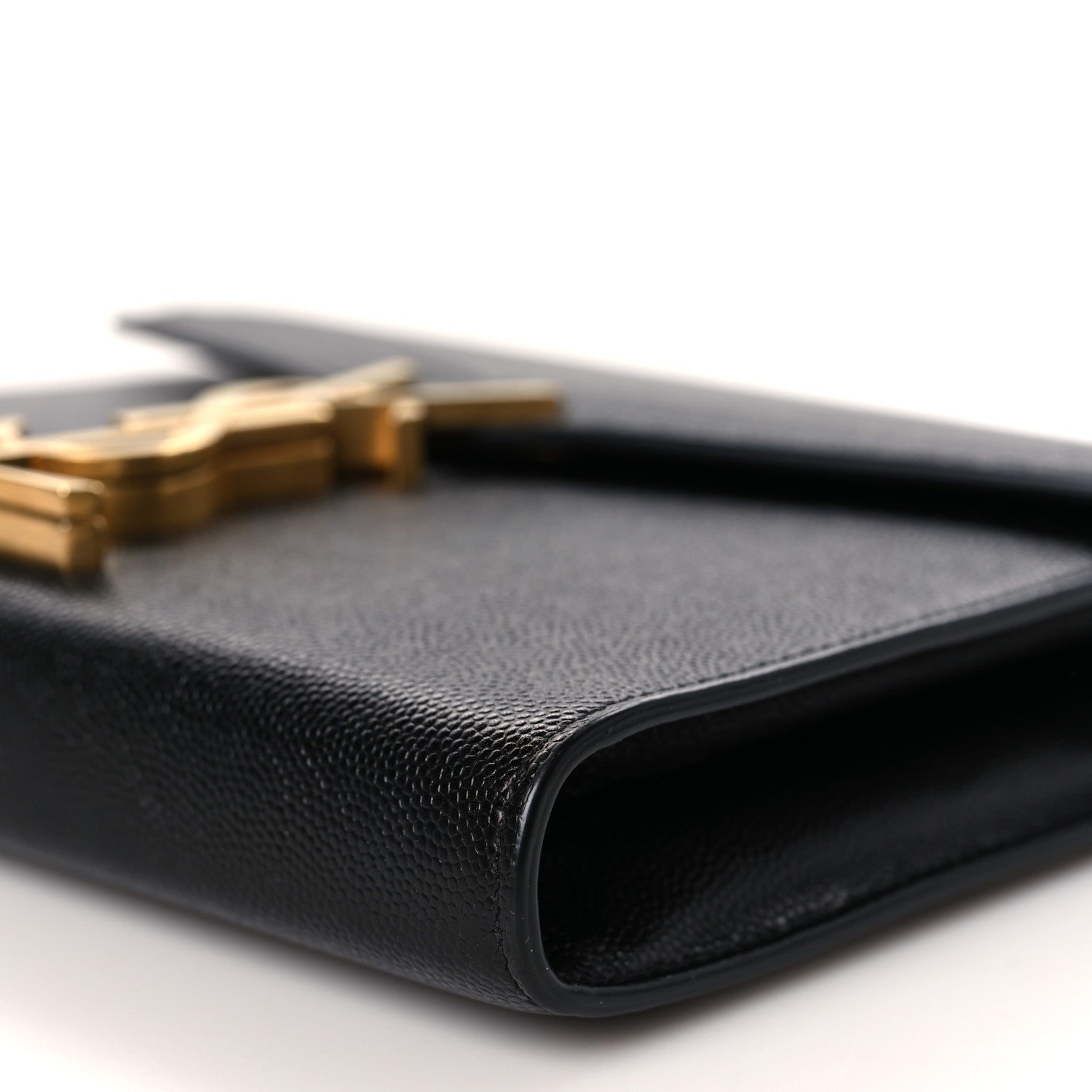 Saint Laurent Grain De Poudre Monogram Cassandra Chain Wallet Black 9 of 10