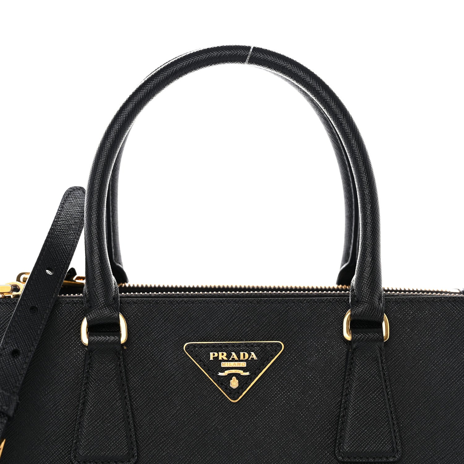 Prada Saffiano Small Galleria Double Zip Tote Black 8 of 10