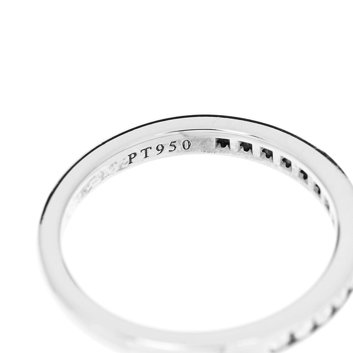 Tiffany Platinum Diamond 2.5mm Half Circle Wedding Band Ring 47 4 5 of 5