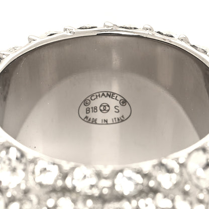 Chanel Crystal CC Ring 52 6 Silver 4 of 5