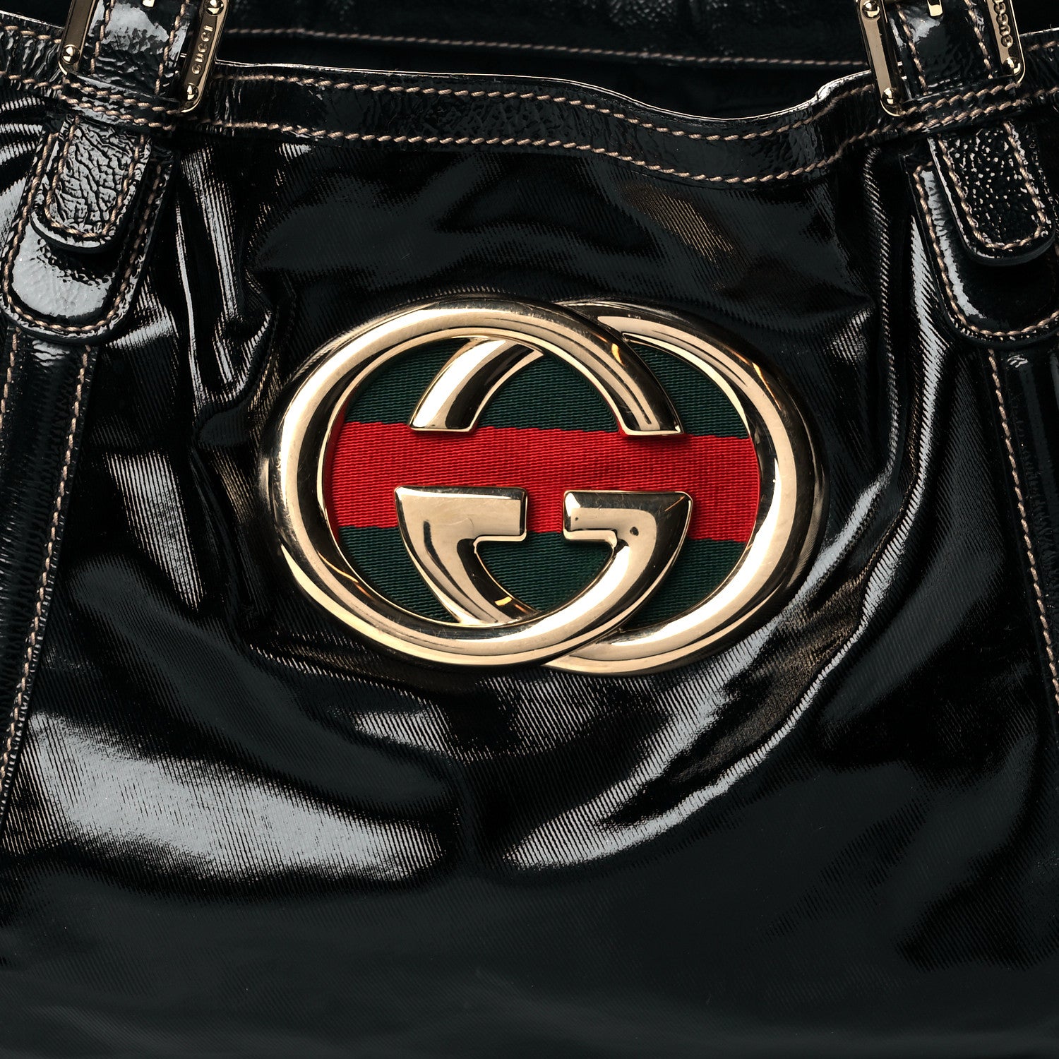 Gucci Dialux Medium Britt Shoulder Bag Black 8 of 10