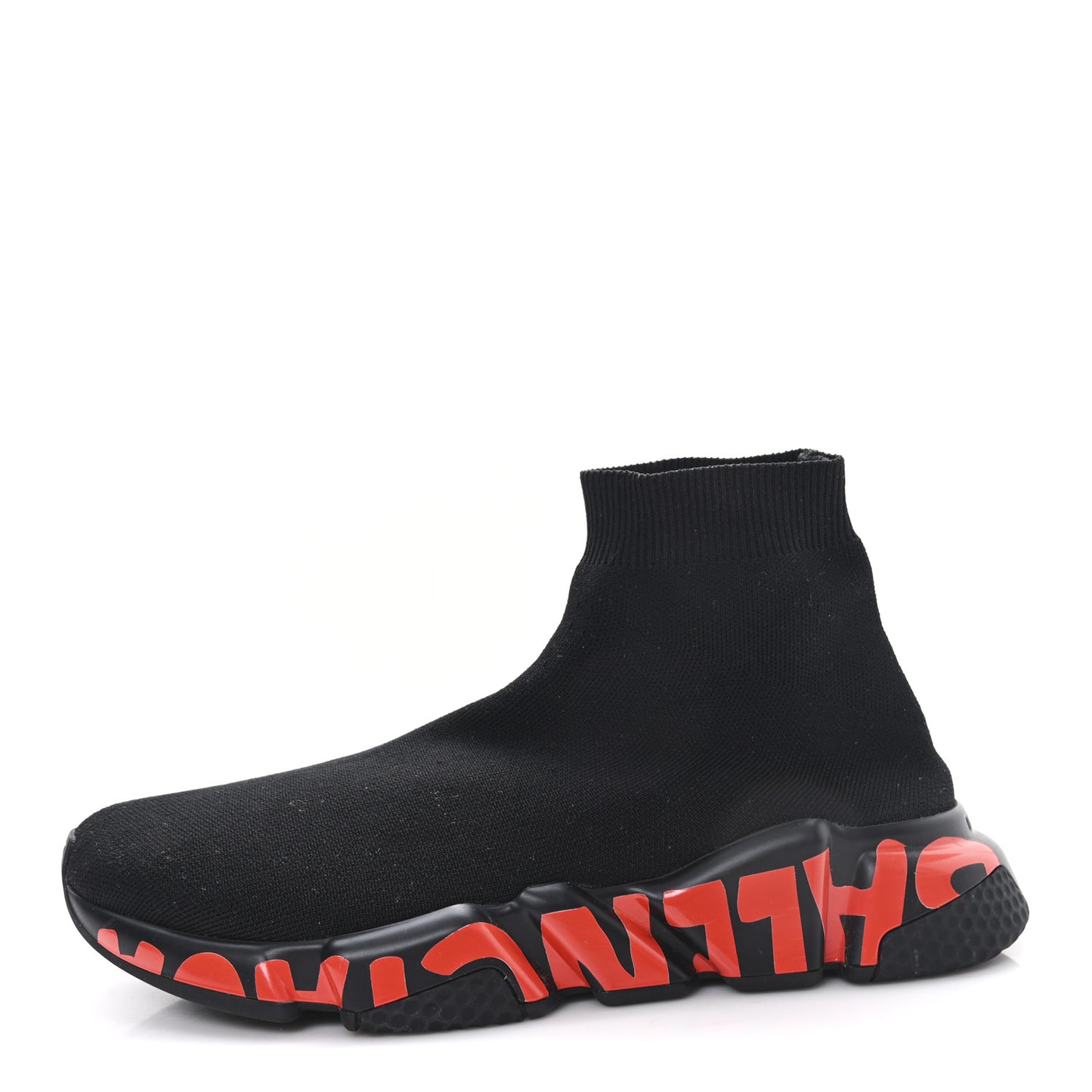 Neoprene Knit Womens Speed Graffiti Sneakers 40 Black Red
