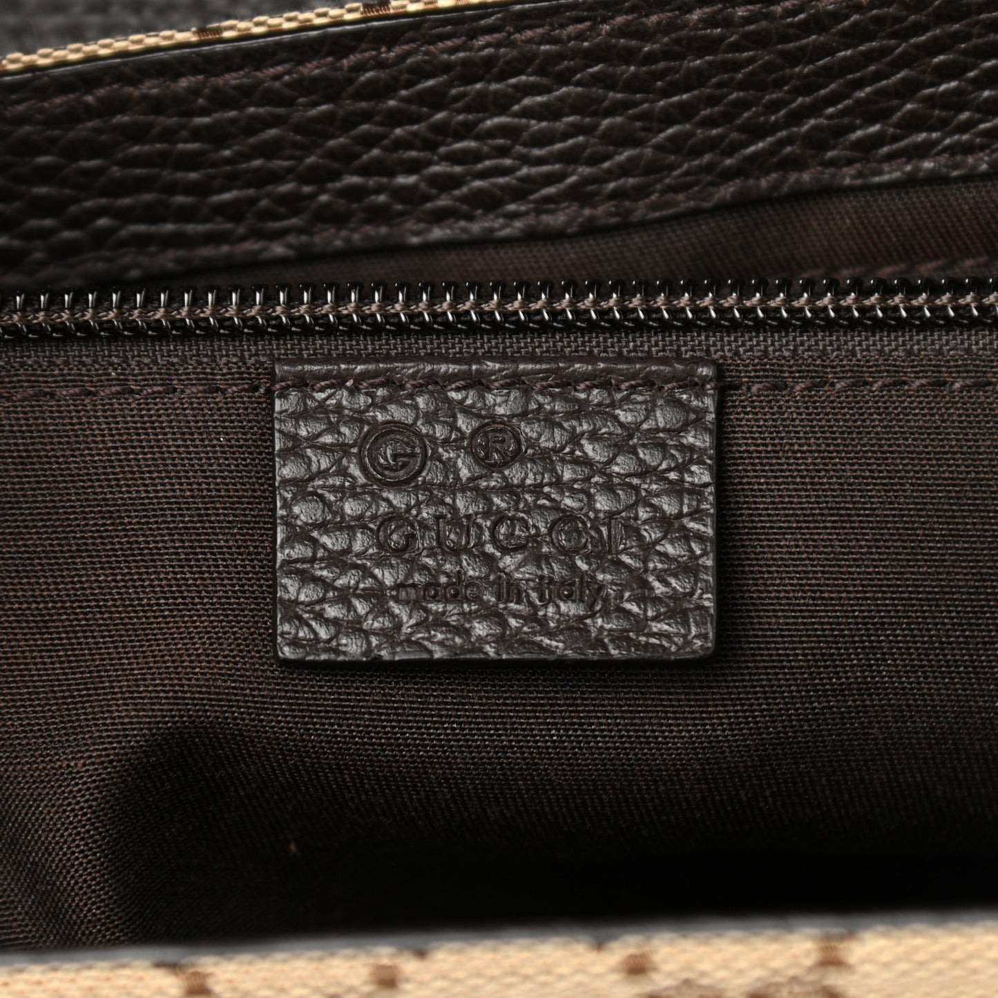 Monogram Flap Messenger Bag Beige Dark Brown