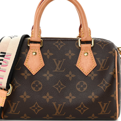 Louis Vuitton Monogram Speedy Bandouliere 20 Black 6 of 9