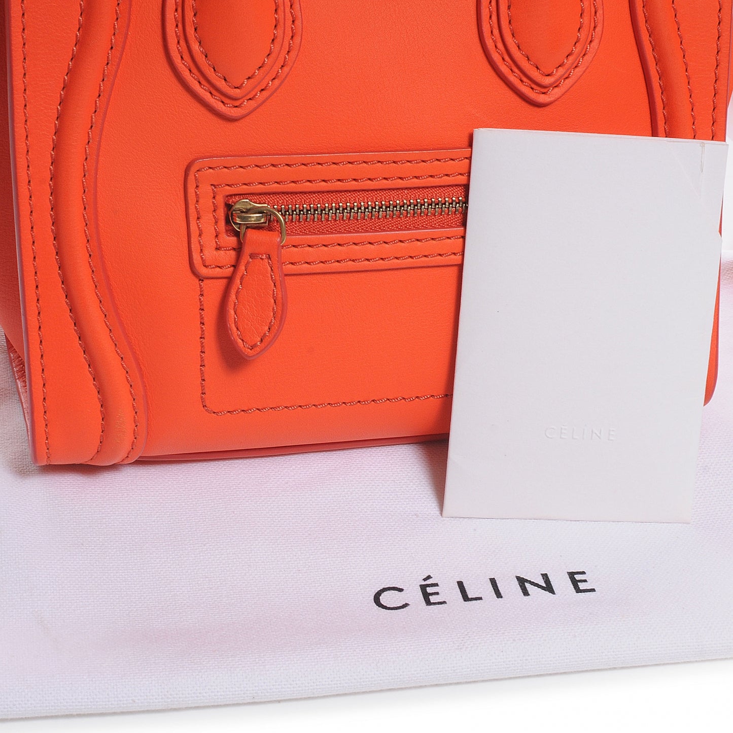 Smooth Calfskin Nano Luggage Orange