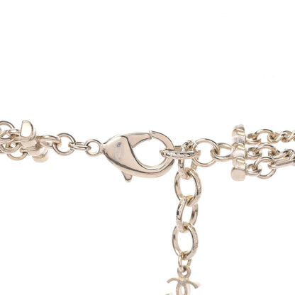 Chanel Baguette Gripoix Poured Glass CC Multi Strand Chain Necklace Light Gold 3 of 3
