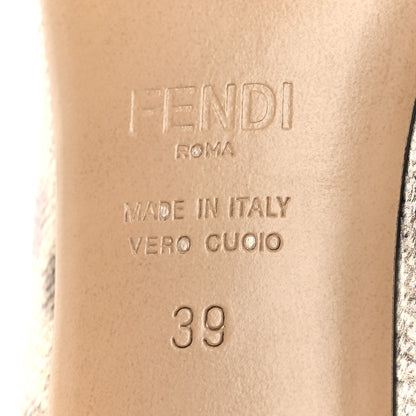 Fendi Vitello Karung Effect Filo Pumps 39 Beige 8 of 11