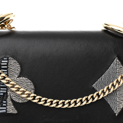 Chloe Calfskin Embroidered Drew Shoulder Bag Black 8 of 10