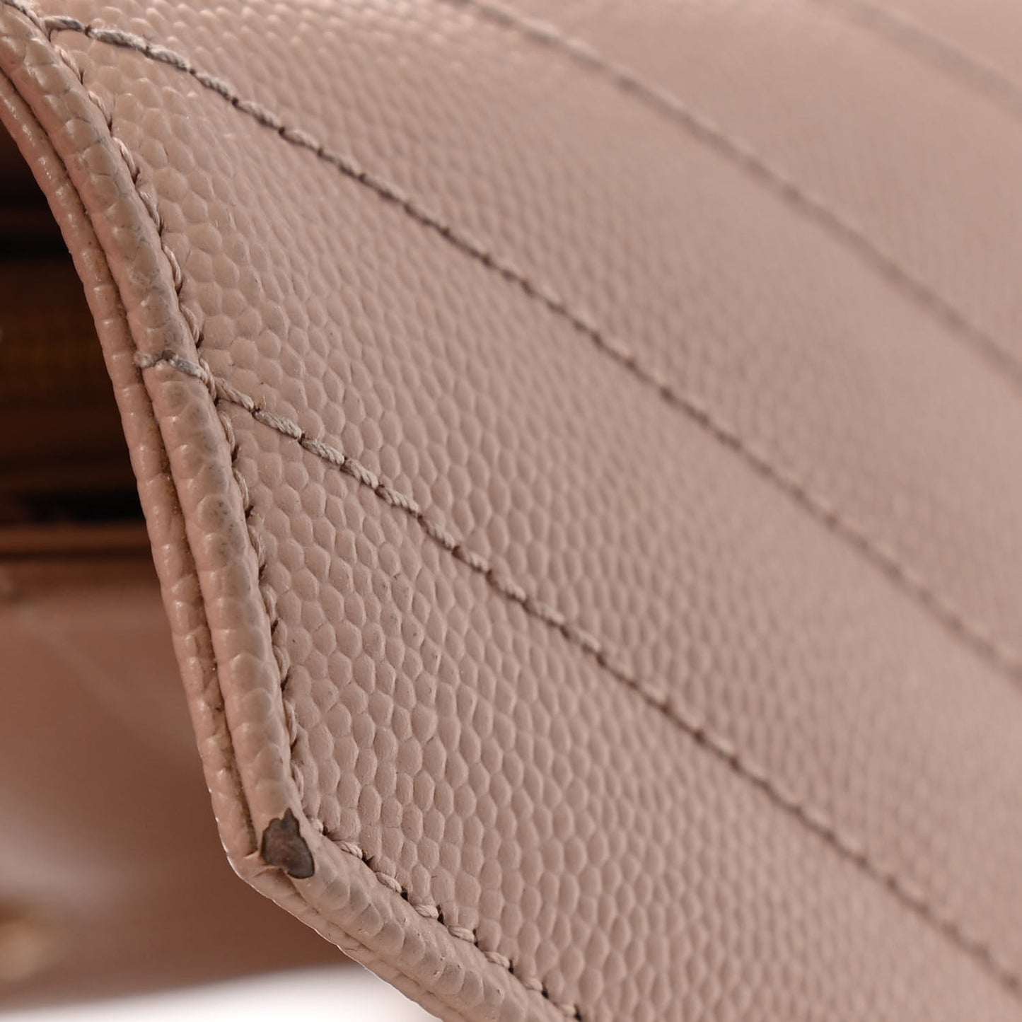 Grain De Poudre Matelasse Chevron Monogram Flap Wallet Pale Pink