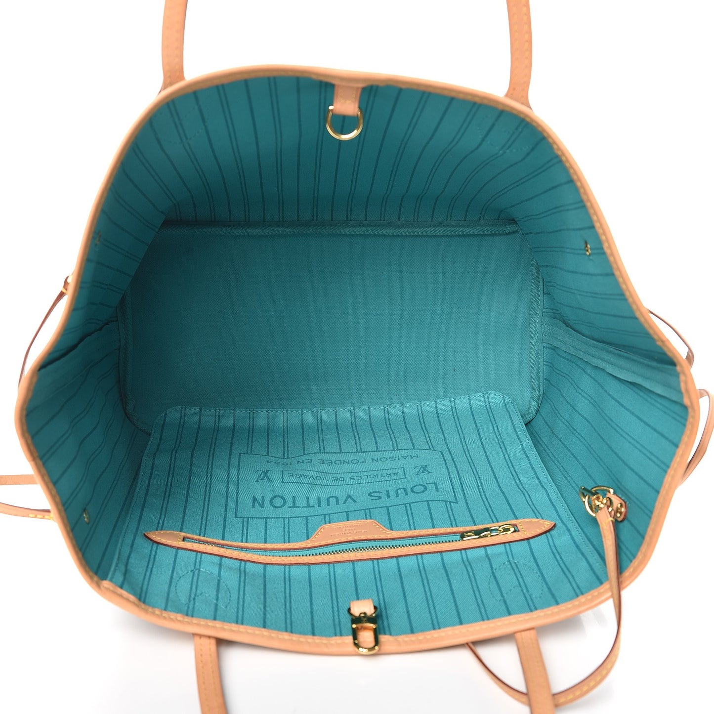 Monogram V Neverfull MM Turquoise