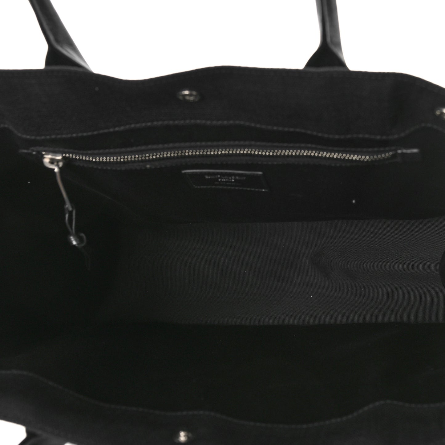 Raffia Linen Calfskin Small Rive Gauche Tote Black