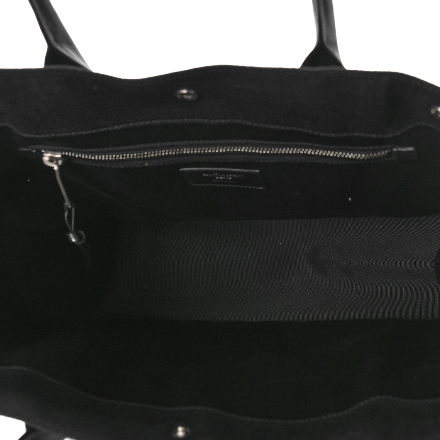 Saint Laurent Raffia Linen Calfskin Small Rive Gauche Tote Black 5 of 8