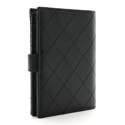 Chanel Grained Calfskin Quilted passport Holder Wallet So Black 3 of 9