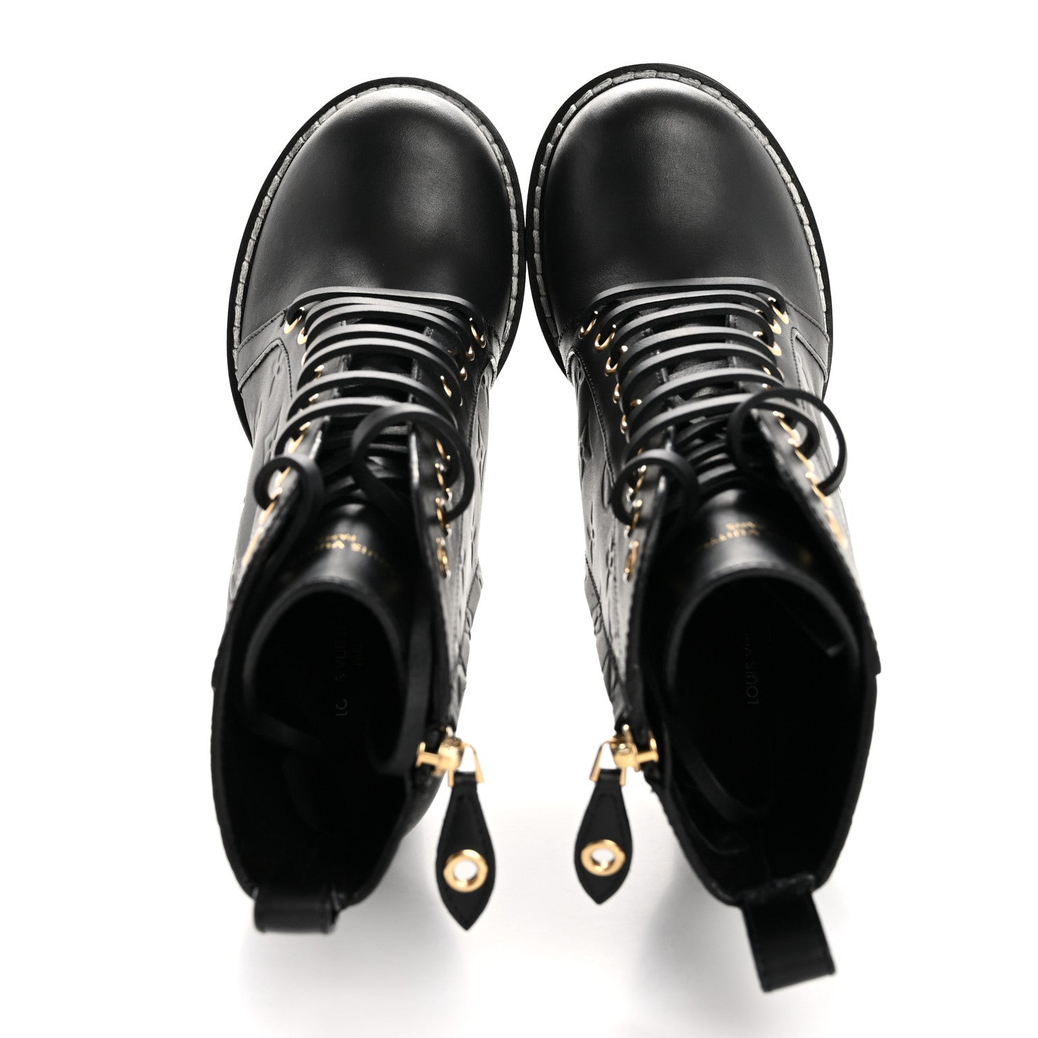 Louis Vuitton Calfskin Monogram Star Trail Ankle Boots 38.5 Black 2 of 11