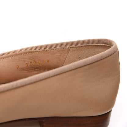 Chanel Lambskin Cap Toe CC Ballerina Flats 36 Beige 8 of 9