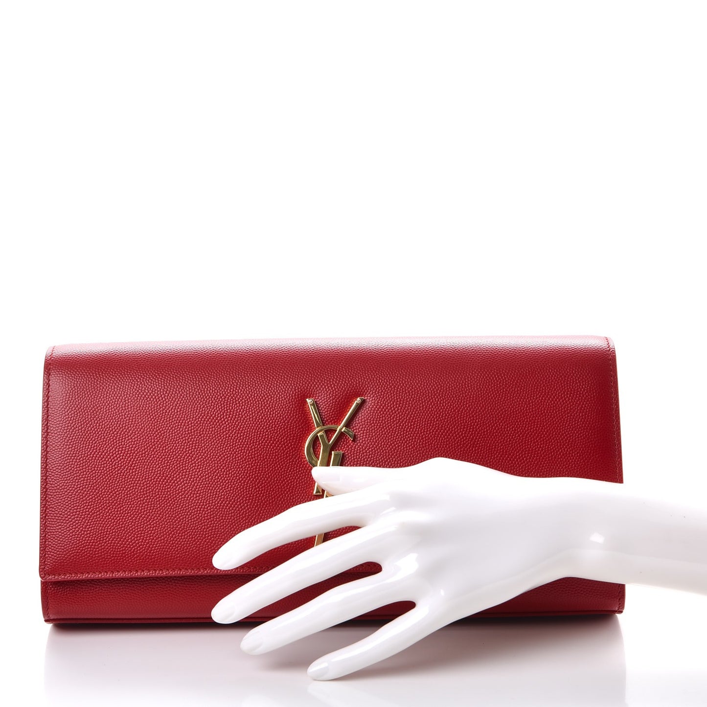 Grain De Poudre Classic Monogram Cassandre Clutch New Red