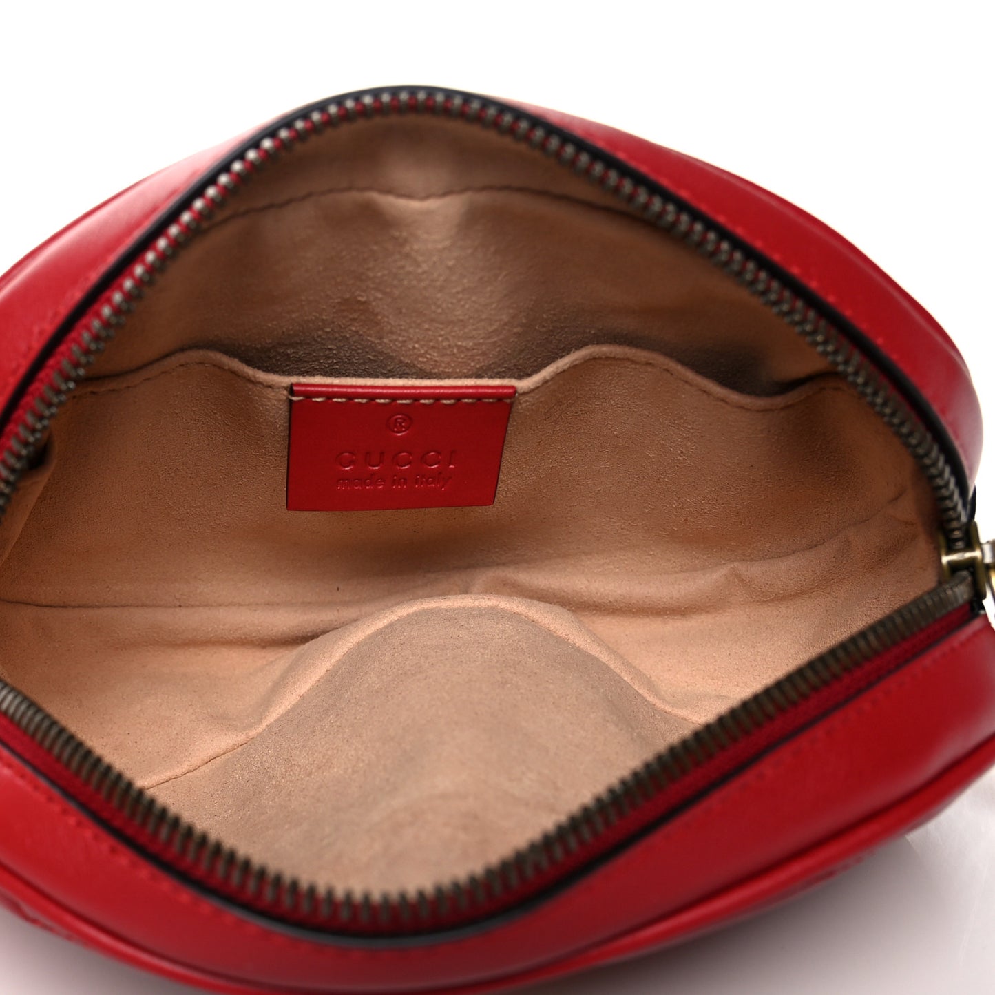 Calfskin Matelasse GG Marmont Belt Bag 85 34 Hibiscus Red