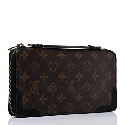 Louis Vuitton Monogram Zippy Retiro Wallet Black 2 of 4