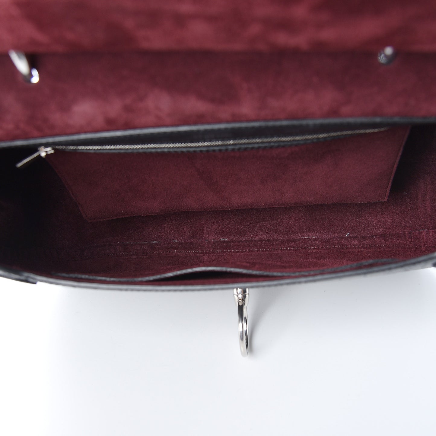 Calfskin Crocodile Embossed Amberley Satchel Black