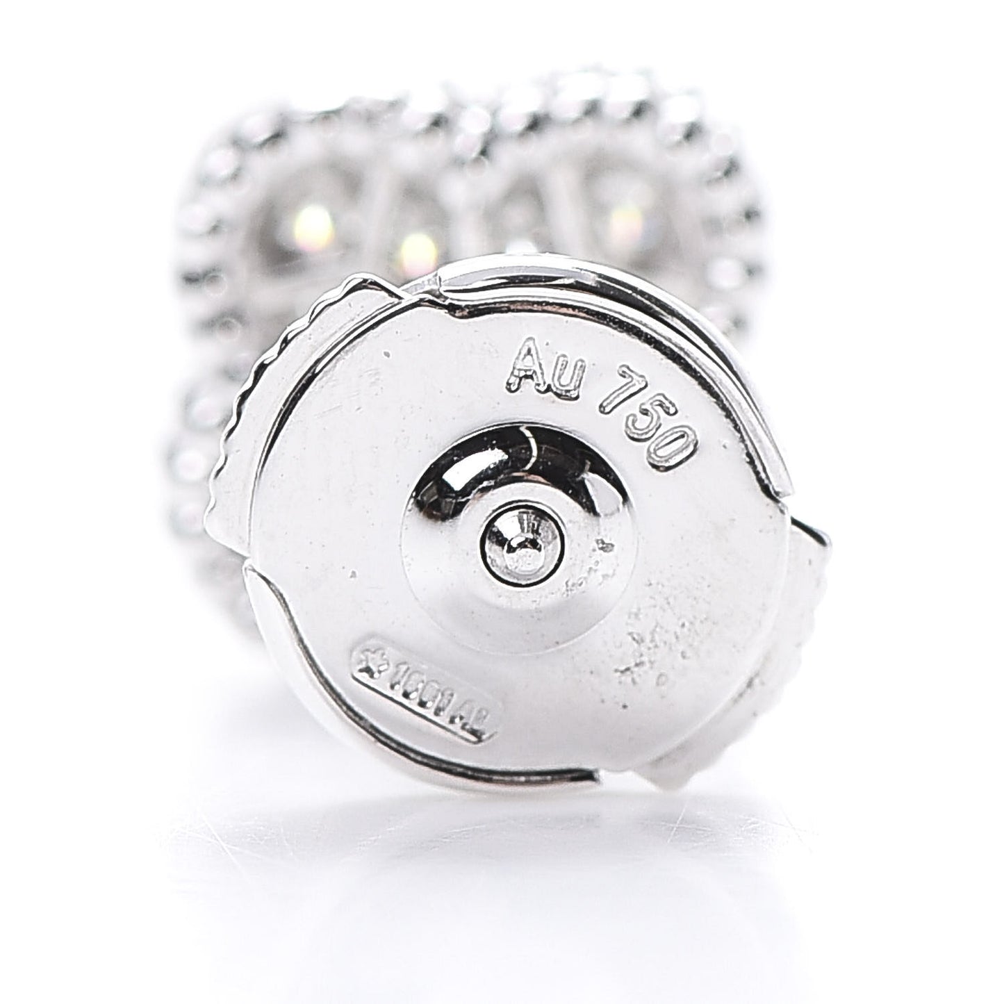 18K White Gold Diamond Sweet Alhambra Earrings