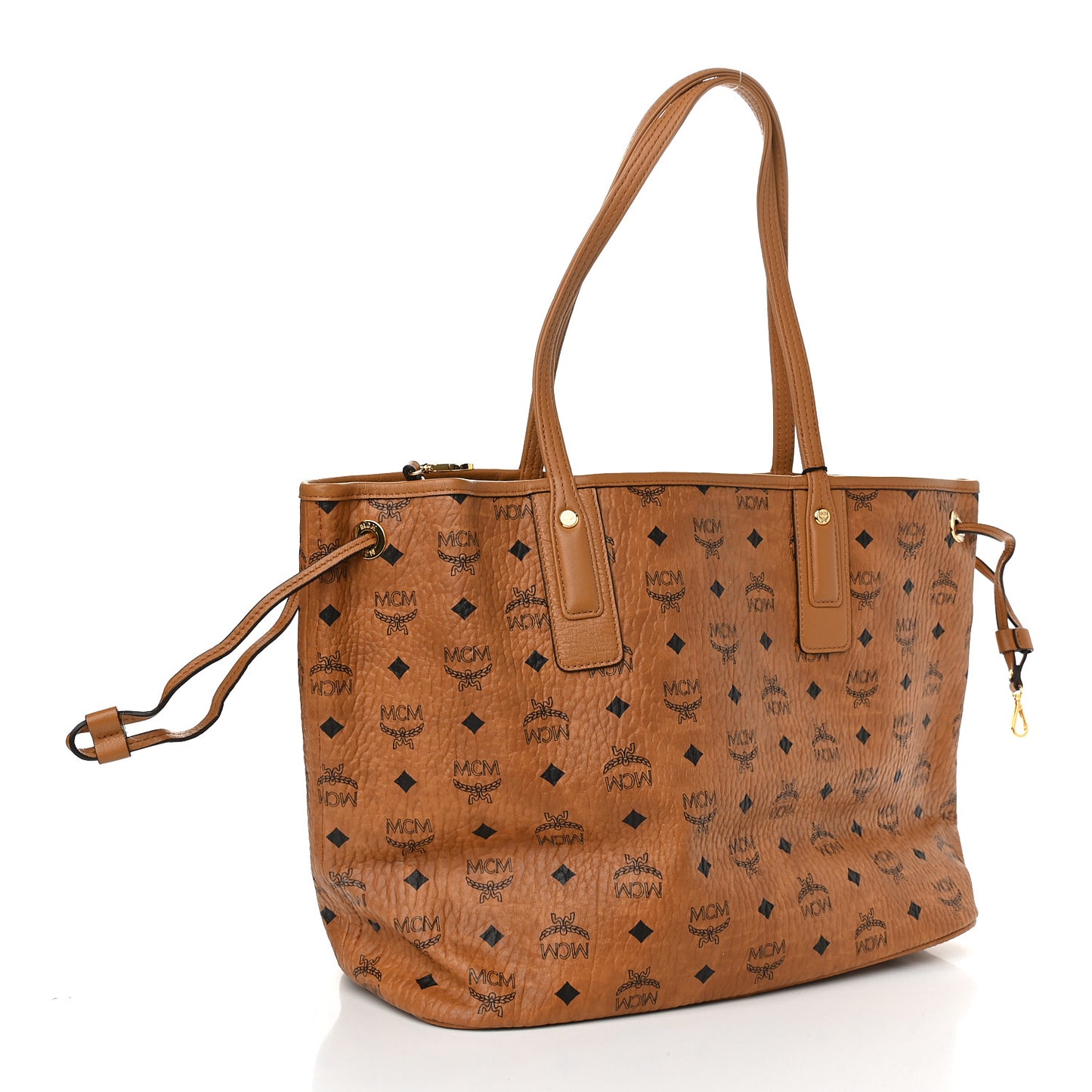 Visetos Medium Liz Reversible Shopper Tote Cognac