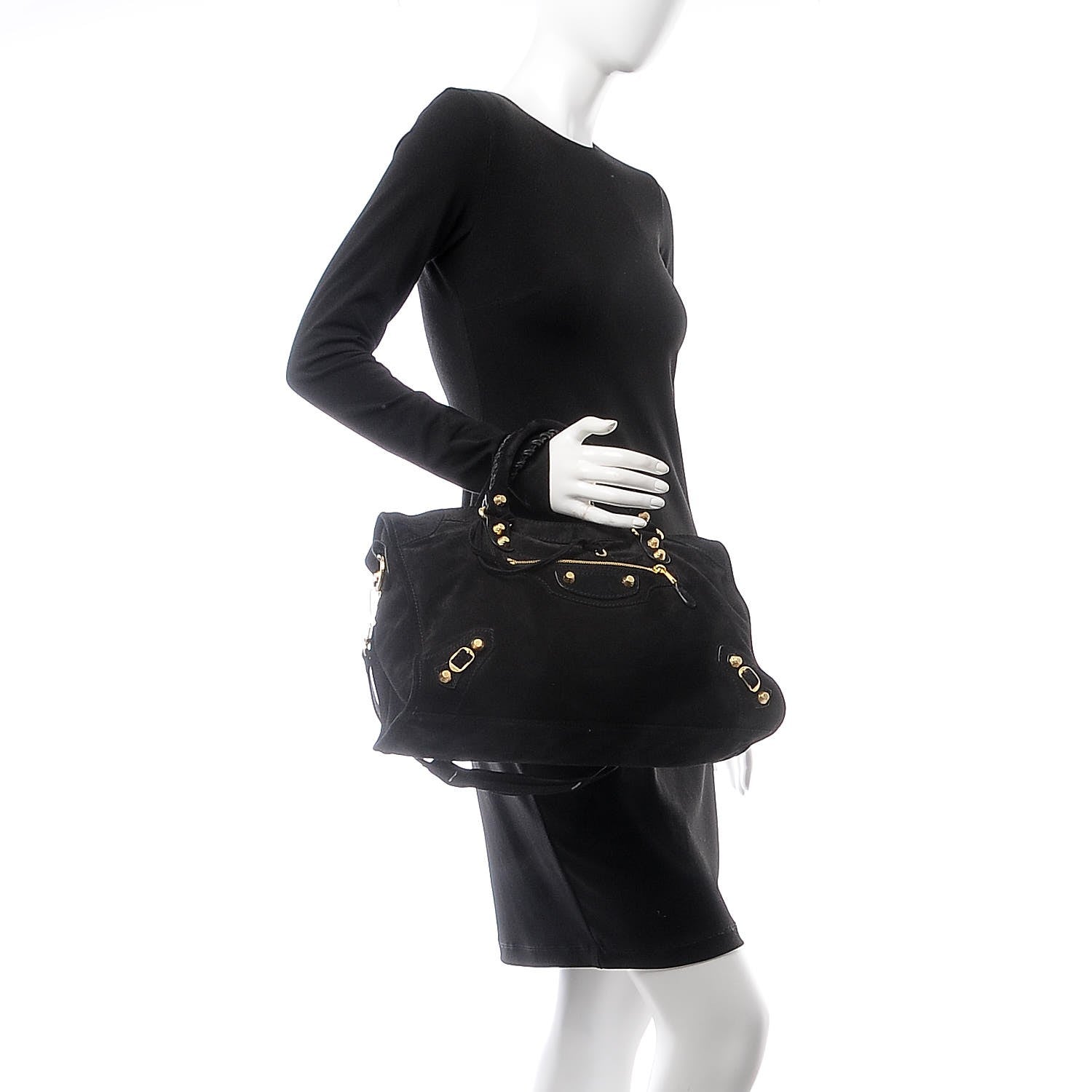 Balenciaga Baby Daim Suede Giant 12 Gold Hardware City Black 2 of 16