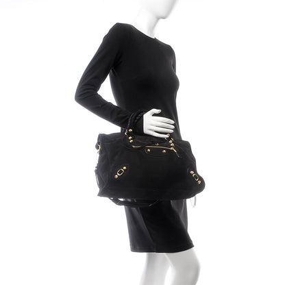 Balenciaga Baby Daim Suede Giant 12 Gold Hardware City Black 2 of 16