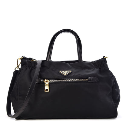 Prada Tessuto Nylon Saffiano Tote Black 1 of 10