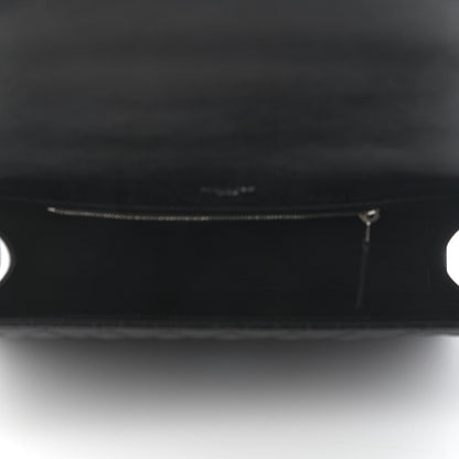 Saint Laurent Grain De Poudre Textured Mixed Matelasse Large Triquilt Monogram Satchel Black 5 of 11