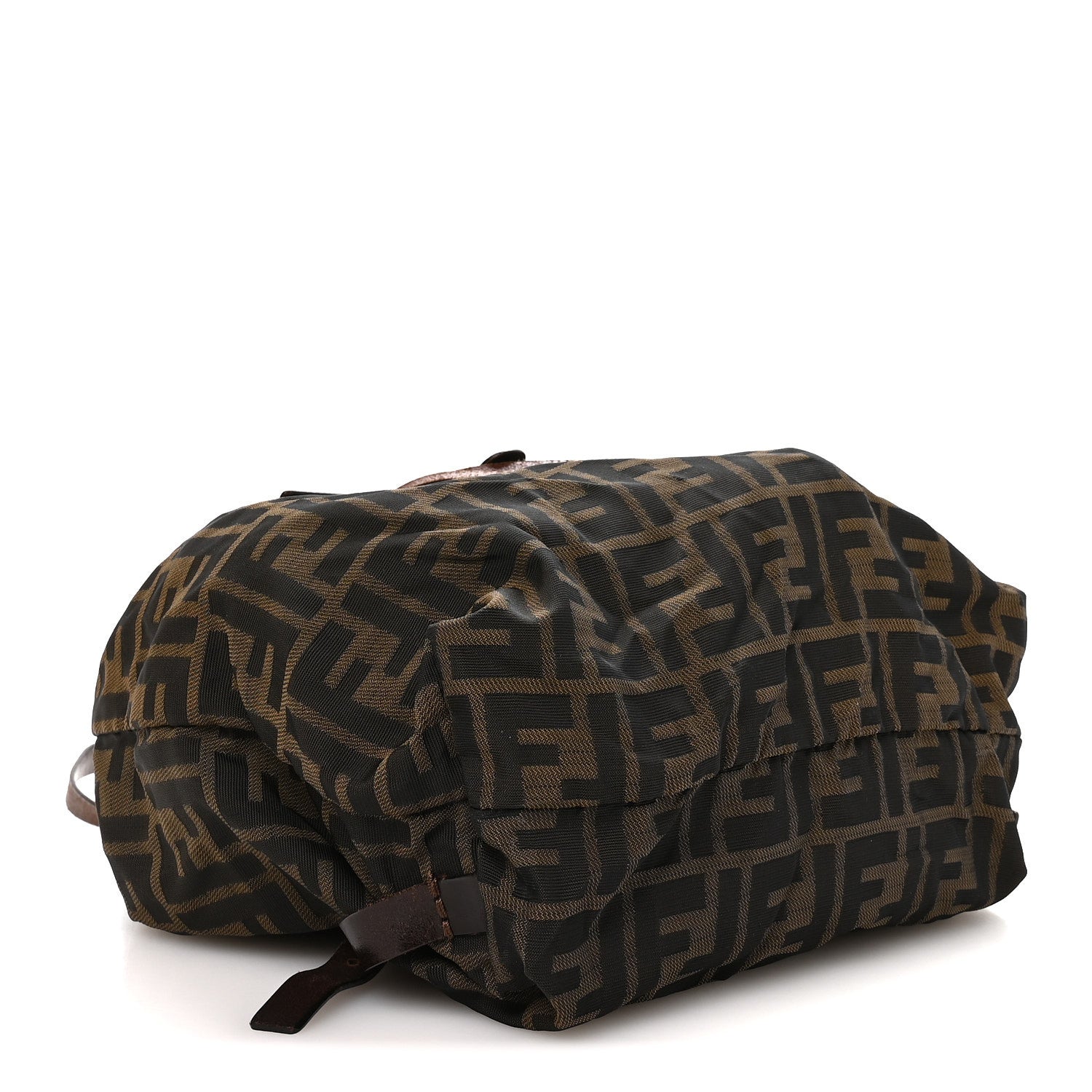 Fendi Zucca Drawstring Flap Backpack Tobacco 3 of 9