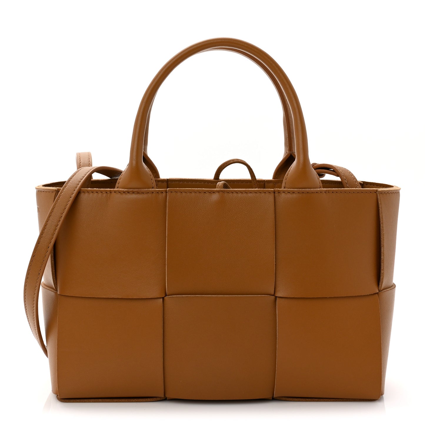 Nappa Maxi Intrecciato Mini Arco Tote Camel