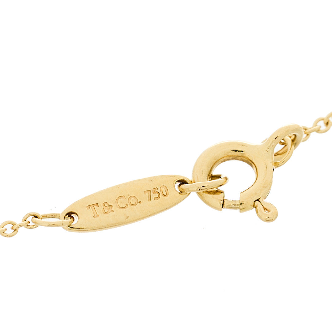 Tiffany 18K Yellow Gold Diamond .35ctw Elsa Peretti Diamonds by the Yard Station Bracelet 4 of 5