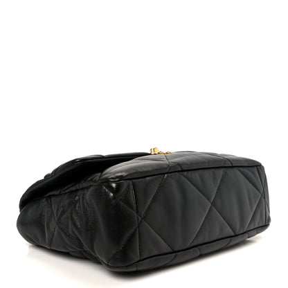 Chanel Goatskin Quilted Large Chanel 19 Flap Black 4 of 10