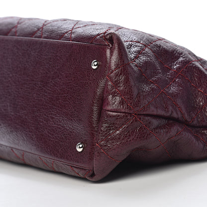 Chanel Glazed Calfskin Large On the Road Tote Plum 10 of 11
