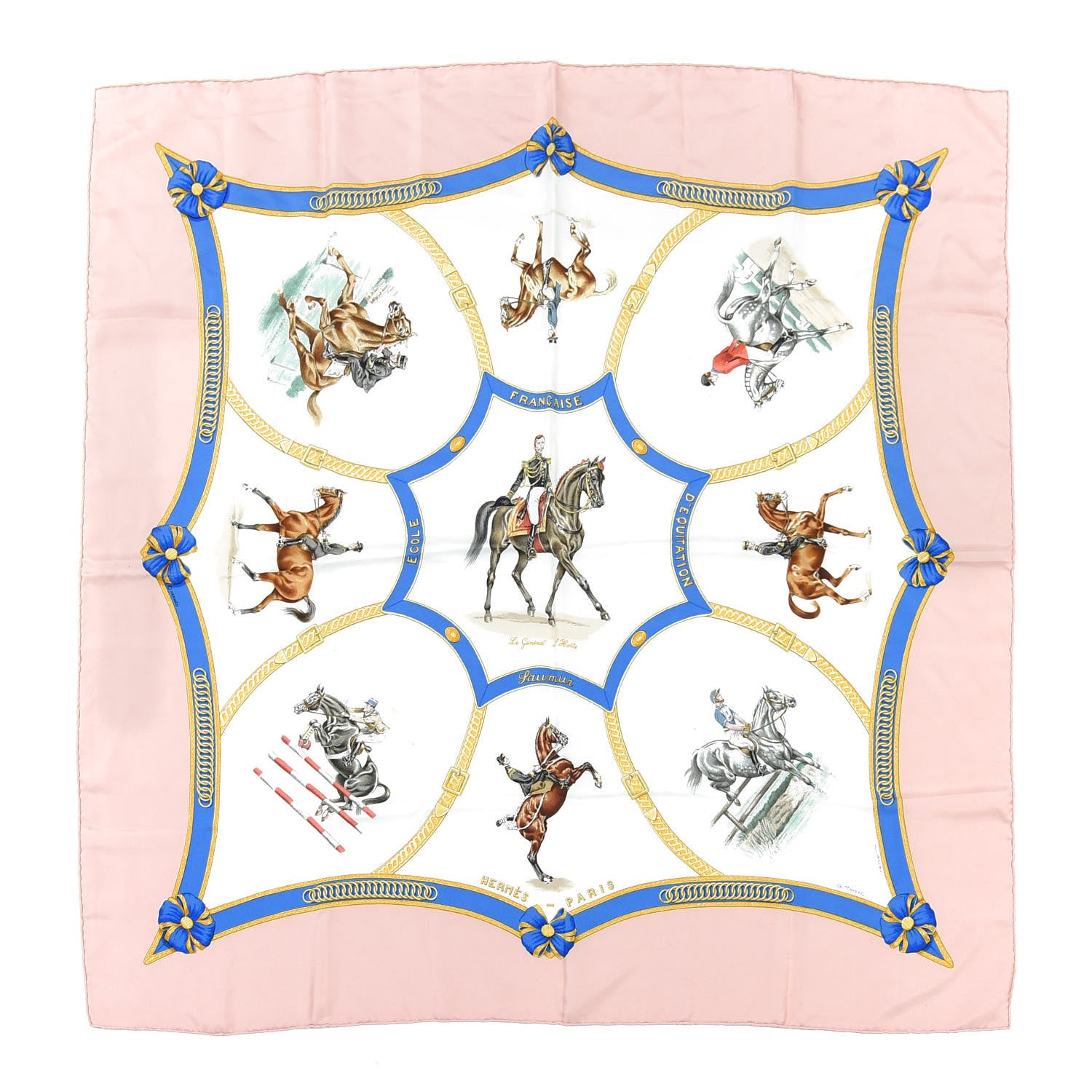 Hermes Silk Les General L'Hotte Scarf 90 1 of 9