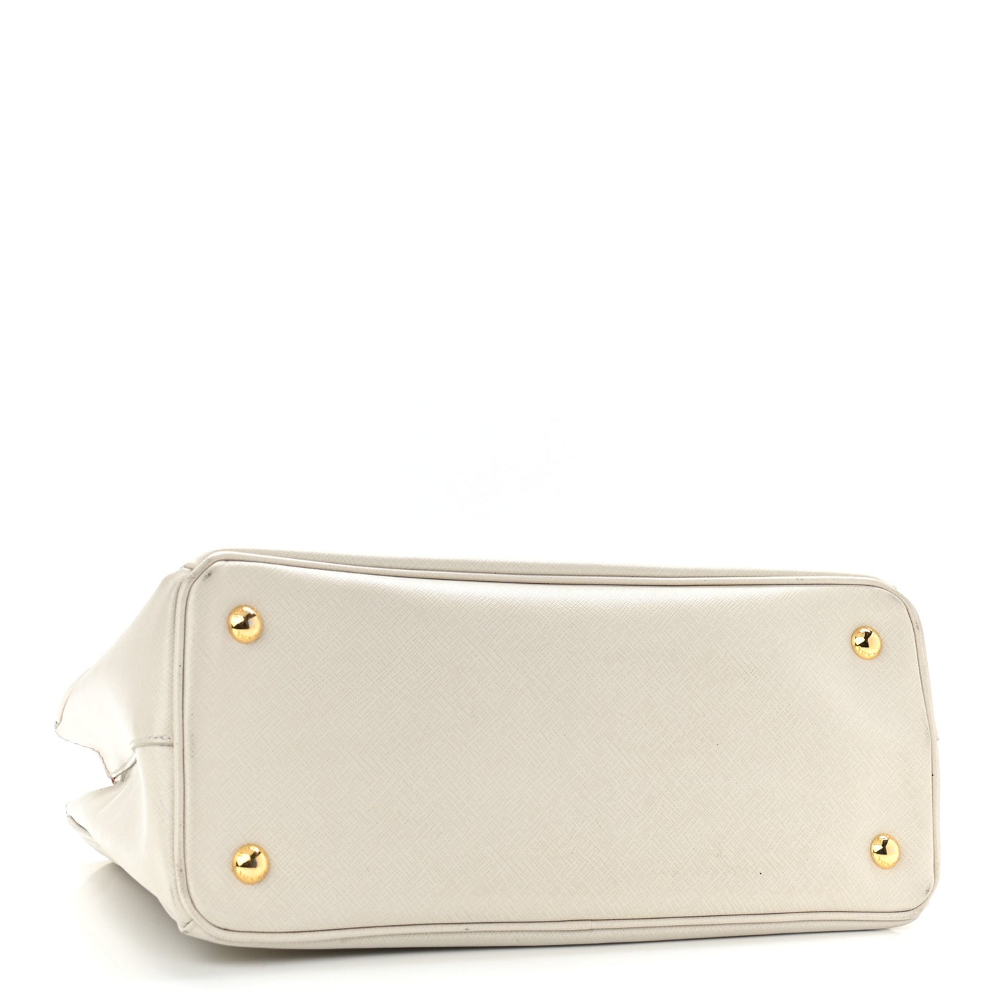 Saffiano Medium Galleria Double Zip Tote Bianco