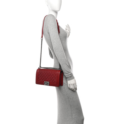 Chanel Lambskin Quilted Medium Boy Flap Red 2 of 13