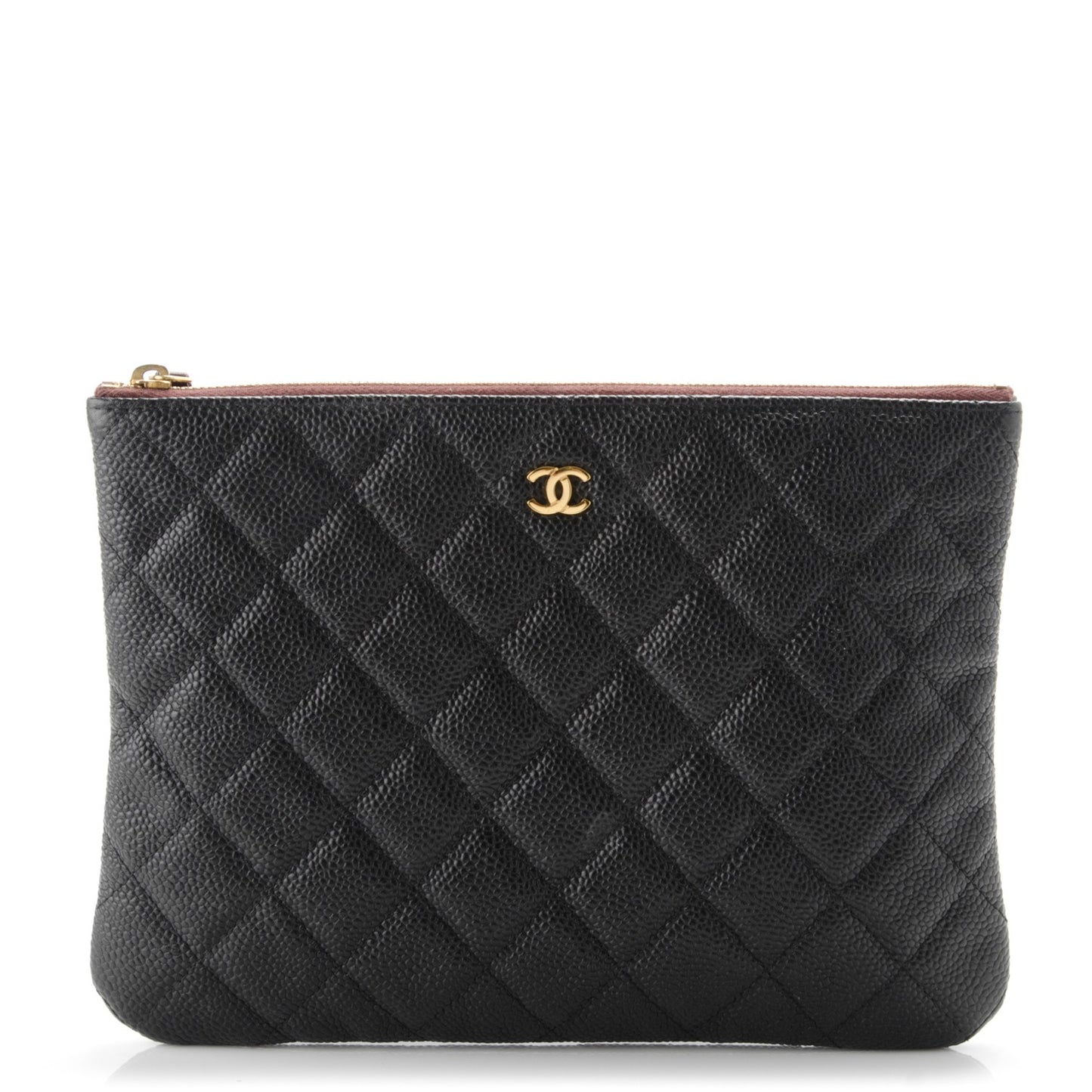 Caviar Quilted Medium Cosmetic Case Black