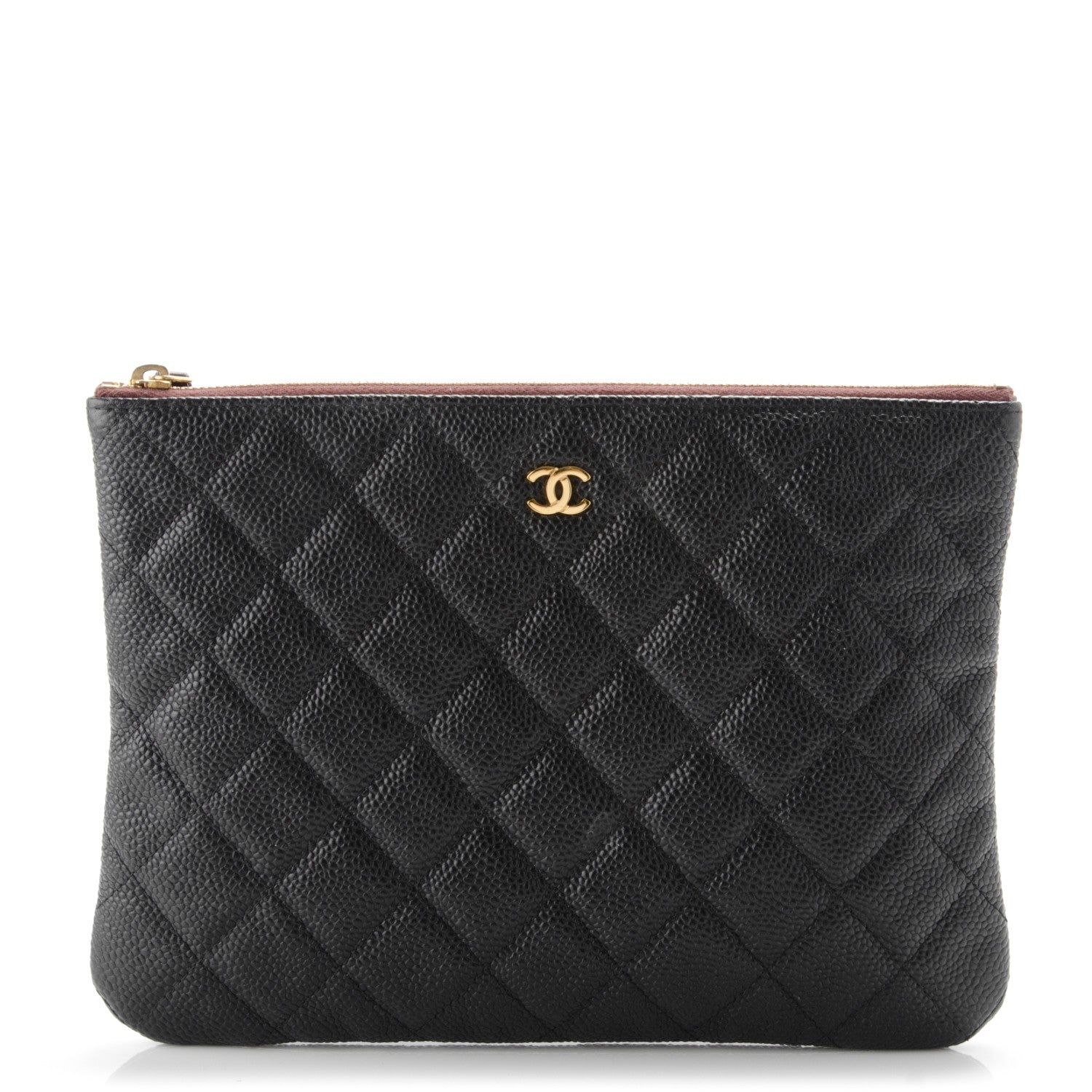 Chanel Caviar Quilted Medium Cosmetic Case Black 1 of 7