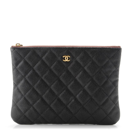 Chanel Caviar Quilted Medium Cosmetic Case Black 1 of 7