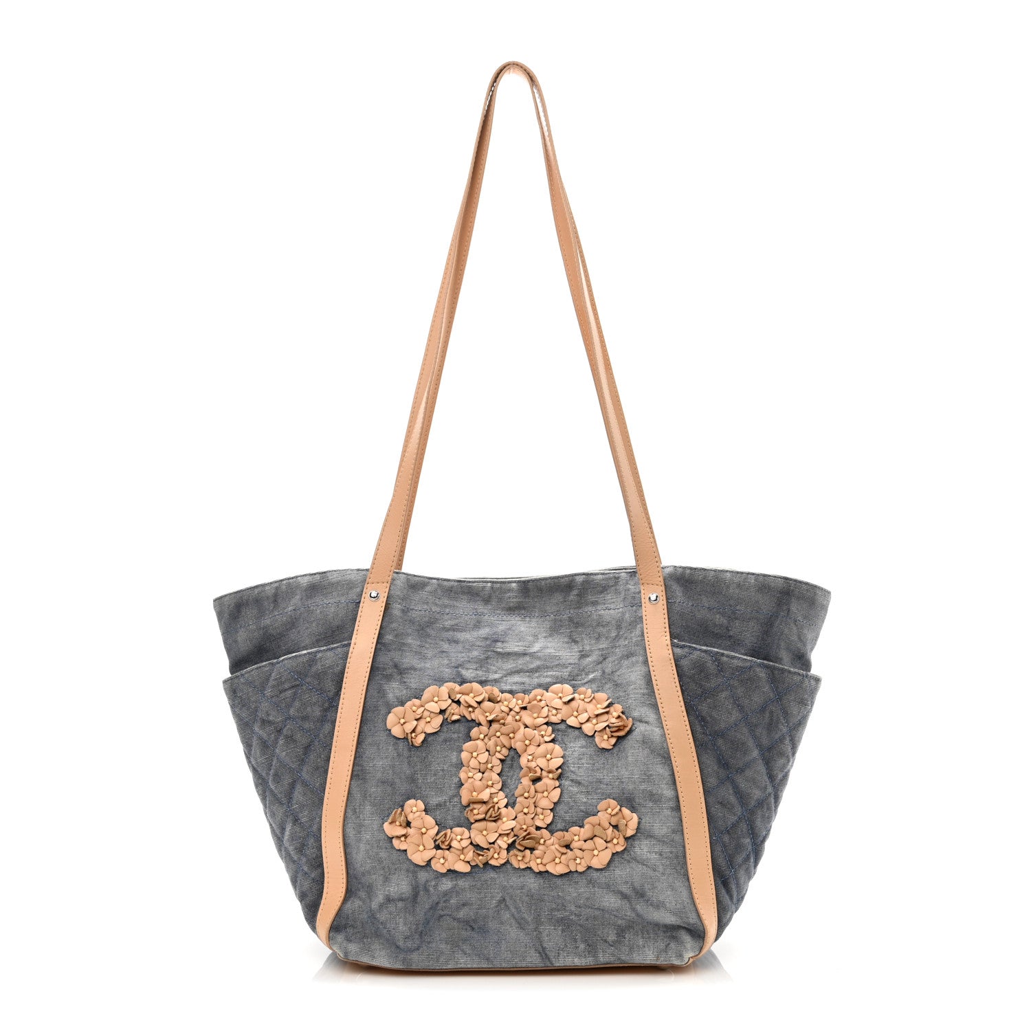 Chanel Denim CC Flower Tote Blue 1 of 20