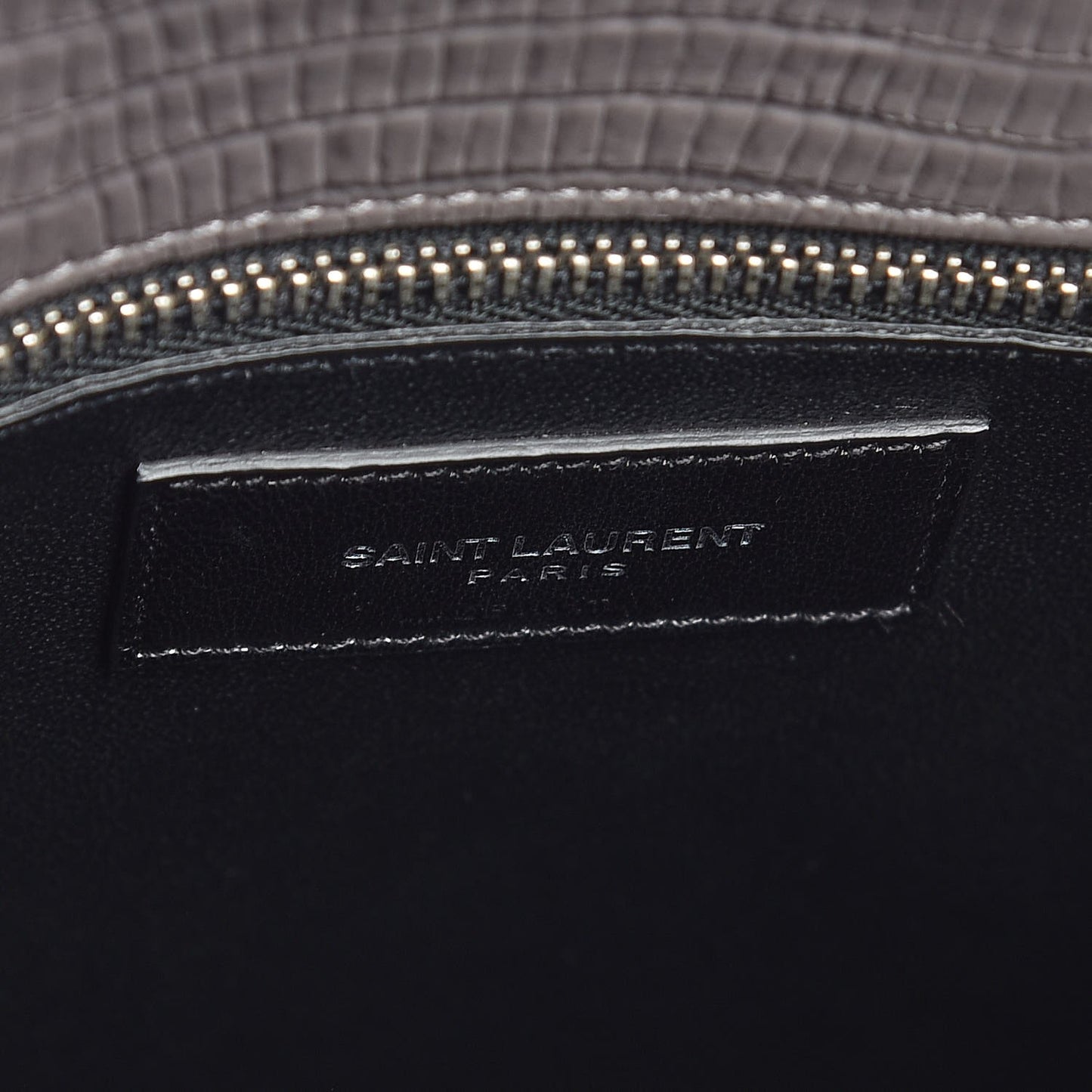 Lizard Calfskin Embossed Small Sac De Jour Fog