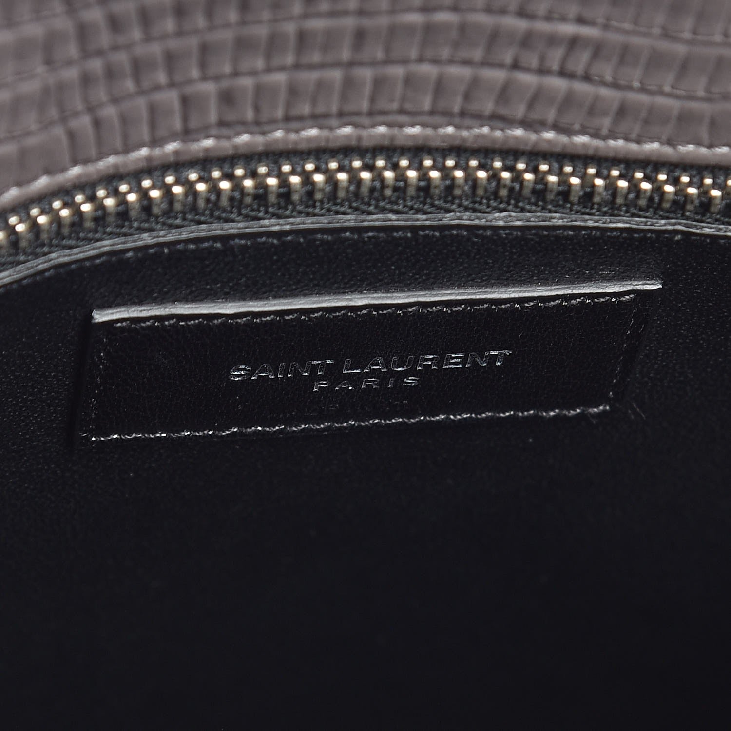 Saint Laurent Lizard Calfskin Embossed Small Sac De Jour Fog 7 of 8