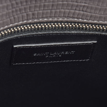 Saint Laurent Lizard Calfskin Embossed Small Sac De Jour Fog 7 of 8